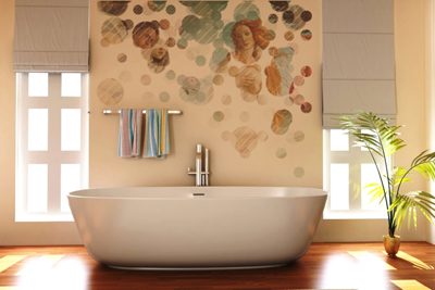 arredo bagno decorazioni eco friendly h2art