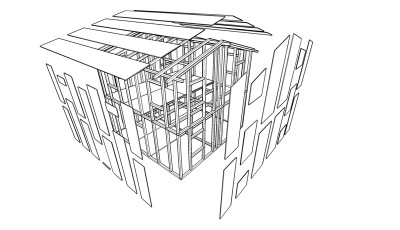 Figura 1 - il concetto dell’edificio di legno “a telaio”