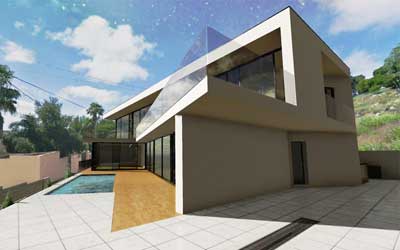 BIM software per la progettazione architettonica 3D: esempio rendering esterni