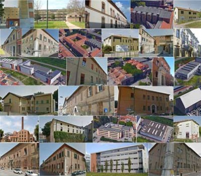 Alcuni degli edifici dell’Università degli Studi di Ferrara, il cui parco edilizio complessivo è oggetto di un’indagine globale di screening energetico