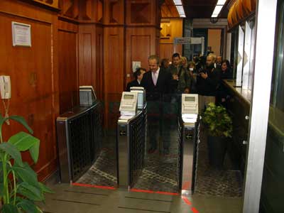 Le barriere per il controllo degli ingressi a Palazzo Chigi