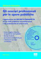 Gli onorari professionali per le opere pubbliche