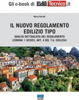 Il Nuovo Regolamento Edilizio Tipo